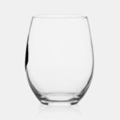 Zwart porseleinveld wijnglas zonder voet (Links)