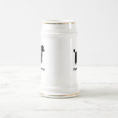 Zwart portaalvenster Grafisch met aangepaste tekst Bierpul (Center)