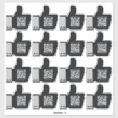 Zwart Positieve Reviewen Klanten Verloving QR Code Sticker (Vel)
