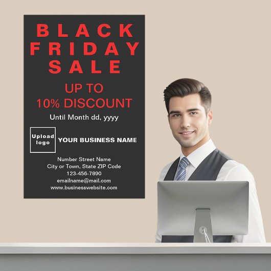 Zwart Poster van Business Black Free Sale