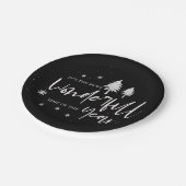 Zwart Prachtige tijd van het jaar Kerstfeest Papieren Bordje (Gekanteld)