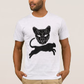 Zwart Predator In Het Oerwoud Mannen Vrouwen Wit T-shirt (Voorkant)