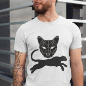 Zwart Predator In Het Oerwoud Mannen Vrouwen Wit T-shirt