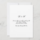 Zwart Premium Script Classic Photo Black Lijst Save The Date (Achterkant)