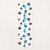 Zwart printerpatroonnameset met naam yogamat (Voorkant)