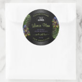 Zwart product Etiketten Geel Paars Hibiscus Logo (Tas)