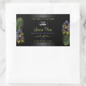 Zwart product Etiketten Geel Paars Hibiscus Logo (Tas)