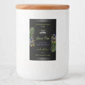 Zwart product Etiketten Geel Paars Hibiscus Logo (Voorkant)