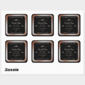 Zwart Product Label Roos Goud Lijst Bloem (Vel)