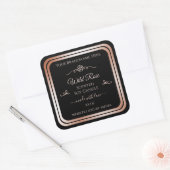 Zwart Product Label Roos Goud Lijst Bloem (Envelop)