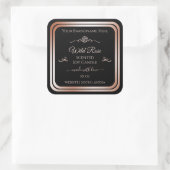 Zwart Product Label Roos Goud Lijst Bloem (Tas)