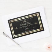 Zwart Product Verpakking Label Goud Lijst met Logo (Envelop)