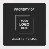 Zwart professioneel aangepast bedrijfslogo met act labels (Design 1)