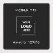 Zwart professioneel aangepast bedrijfslogo met act labels (Design 2)
