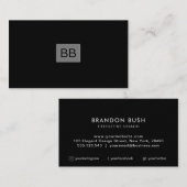 Zwart professioneel design elegant, modern, eenvou visitekaartje (Voorkant / Achterkant)