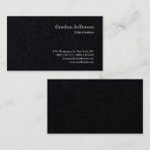 Zwart Professioneel Eenvoudig Modern Gewoon Visitekaartje (Voorkant / Achterkant)
