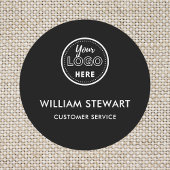 Zwart Professioneel Logo Ronde Medewerker Personee Naamplaatje