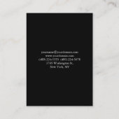 Zwart Professioneel Modern Elegant Minimalist Visitekaartje (Achterkant)