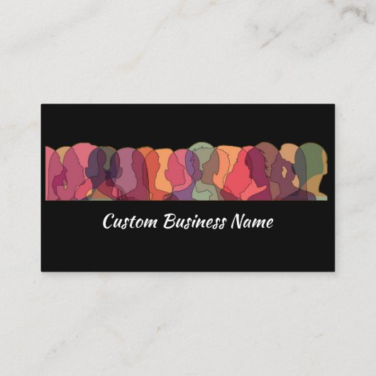 Zwart Professioneel Personeel Mgr, HR Mgr, Visitekaartje (Achterkant)