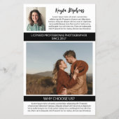 Zwart Professionele Fotograaf Uw Logo Flyer (Achterkant)