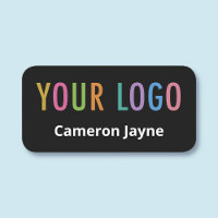 Zwart Professionele Naam Tag Logo Magnetisch of Pi