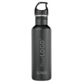 Zwart Promotiebedrijf Logo Corporate Giveaway Waterfles (Voorkant)