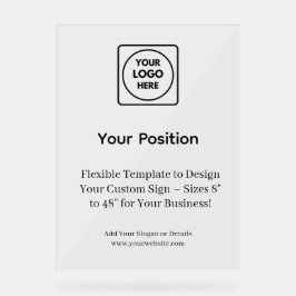 Zwart promotioneel bord met aangepast bedrijfslogo