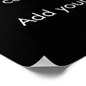 Zwart promotioneel Poster | Aangepaste zakelijke L (Hoek)