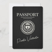 Zwart Puerta Vallarta Paspoort Save The Date (Voorkant)