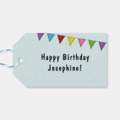 Zwart Pug Dog Mops Hond Kleurrijke Gelukkige Verja Cadeaulabel (Achterkant Horizontaal)