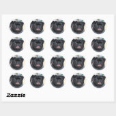 Zwart Pug Dog stickers (Vel)