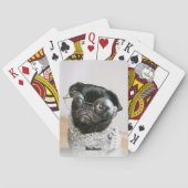 Zwart Pug Draag een bril Pokerkaarten (Achterkant)