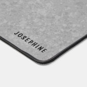 Zwart Pug Head Cartoon Dog met aangepaste naam Gri Bureaumat (Hoek)