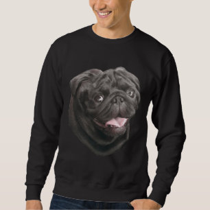Zwart Pug hondenliefhebber schattig grappig Classi Trui