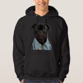 Zwart Pug in Jeans Sticker Classic T-Shirt 181 (Voorkant)