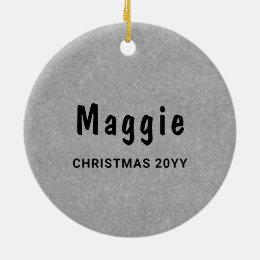 Zwart Pug Mops Hondenras Design Schattige Hondenko Keramisch Ornament (Achterkant)