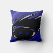 Zwart Punk Fractal Kussen (Achterkant)