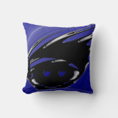 Zwart Punk Fractal Kussen (Voorkant)