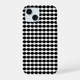 zwart puntje tip overal print i phone 15 hoesje iPhone 15 case