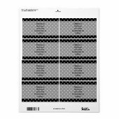 Zwart puntpuntpatroon etiket (Full Sheet)