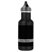 Zwart puntpuntpatroon waterfles (Rechts)