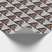 Zwart Purim Princess inpakpapier (Hoek)