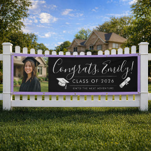 ZWART & PURPER 2026   Afstudeerbanner met foto Spandoek