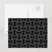 zwart puzzelpatroon briefkaart (Voorkant / Achterkant)