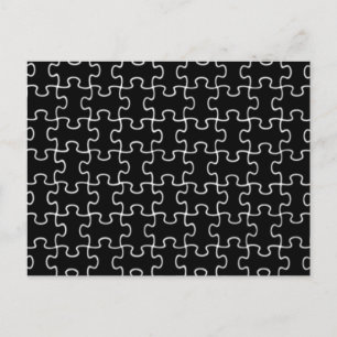 zwart puzzelpatroon briefkaart