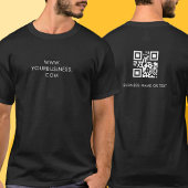 Zwart QR Code Custom Website Eenvoudig Modern T-shirt