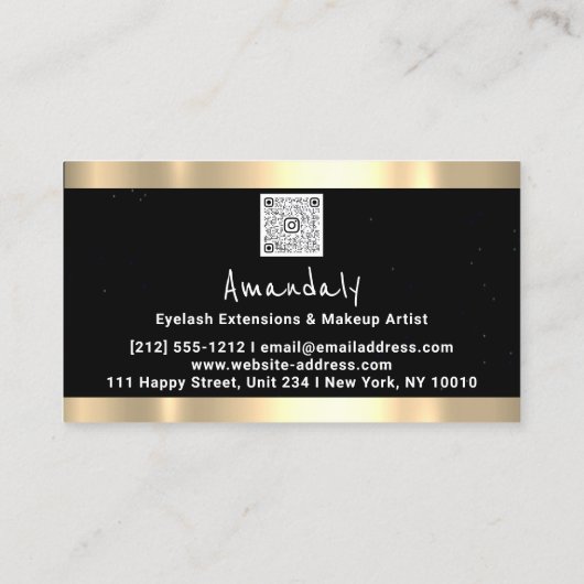 Zwart QR CODE-Logo kopen Visitekaartje (Achterkant)