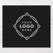 Zwart QR-code logo | Modern & Elegant Zakelijk Bier Etiket (Enkel label)