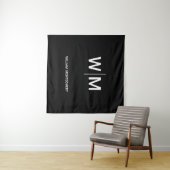 Zwart QR-code logo | Modern & elegant zakelijk ont Wandkleed (In Situ (horizontaal))