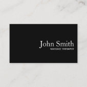 Zwart QR Code Massage therapeut Visitekaartje (Voorkant)